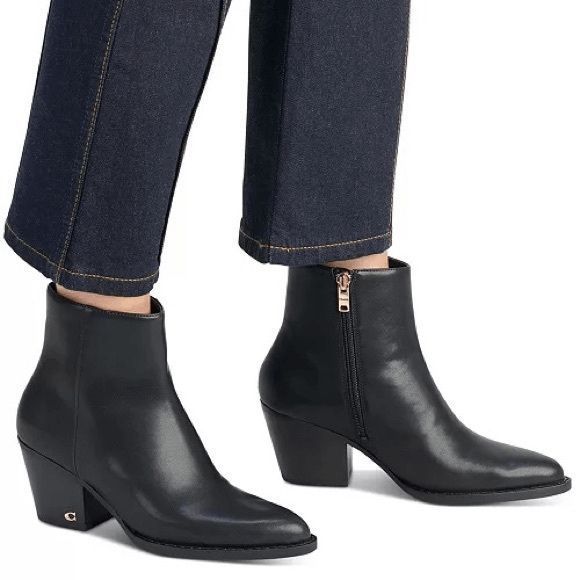 Coach Shoes Coach Womens Pacey Leather Booties Black 85m Poshmark